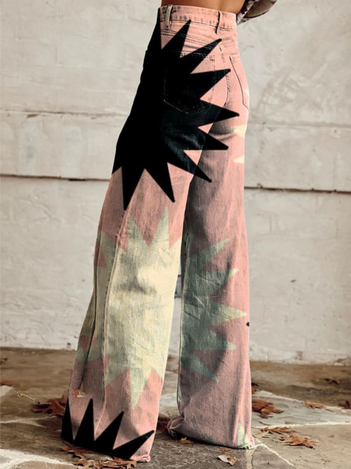 BERTHA PINK EXPLOSION WIDE LEG PANTS