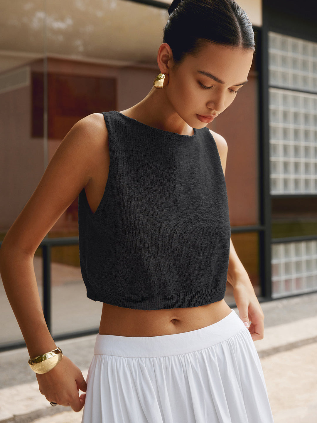 AOIBHE | COTTON CROP TOP