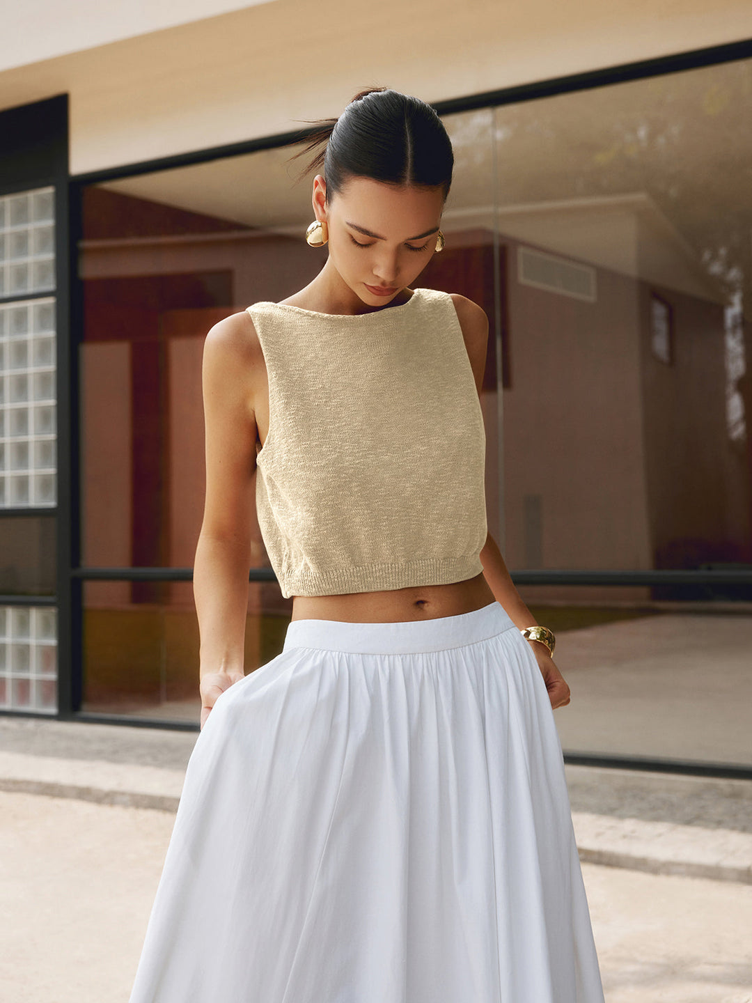 AOIBHE | COTTON CROP TOP