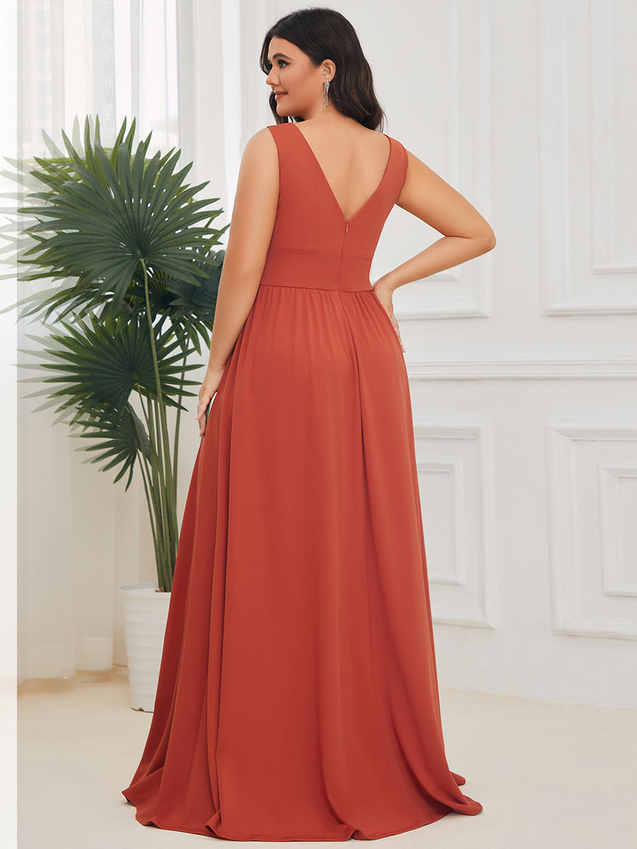 GRACE EMPIRE WAIST V-NECK GOWN