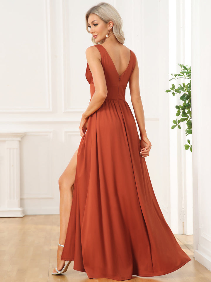 GRACE EMPIRE WAIST V-NECK GOWN