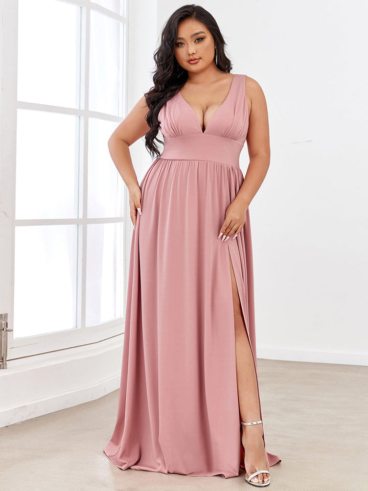 GRACE EMPIRE WAIST V-NECK GOWN