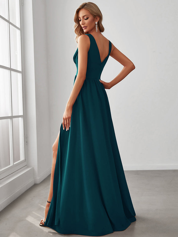 GRACE EMPIRE WAIST V-NECK GOWN