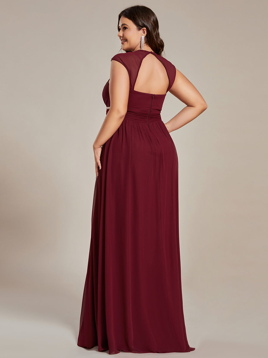 EMMA RUCHED V-NECK BRIDESMAID DRESS