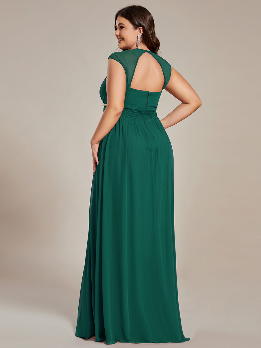 EMMA RUCHED V-NECK BRIDESMAID DRESS