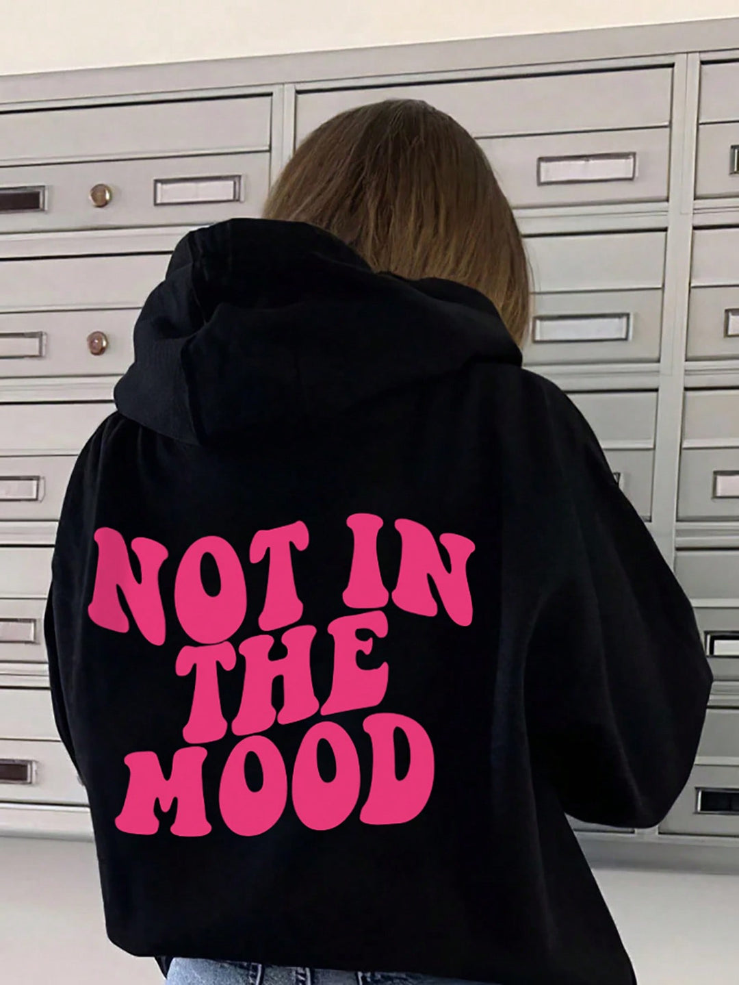EXPRESSIVE CASUAL HOODIE "NOT IN THE MOOD"