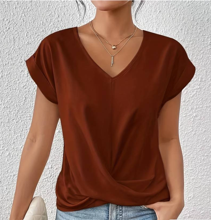 RILEY | SOPHISTICATED V-NECK BLOUSE FOR WOMEN