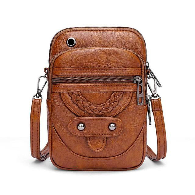 HENRIKKE VINTAGE LEATHER CROSSBODY BAG