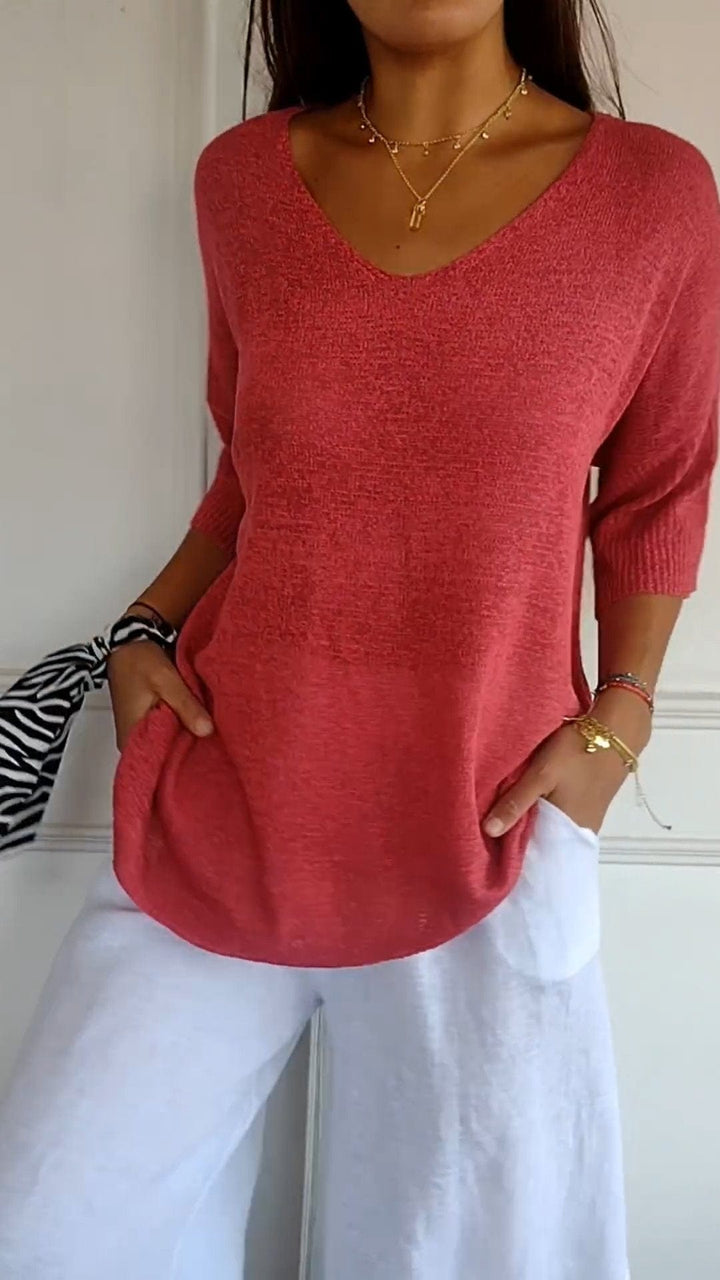 MADELINE | CLASSIC V-NECK SWEATER